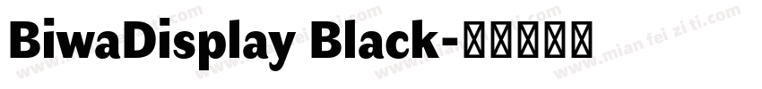 BiwaDisplay Black字体转换